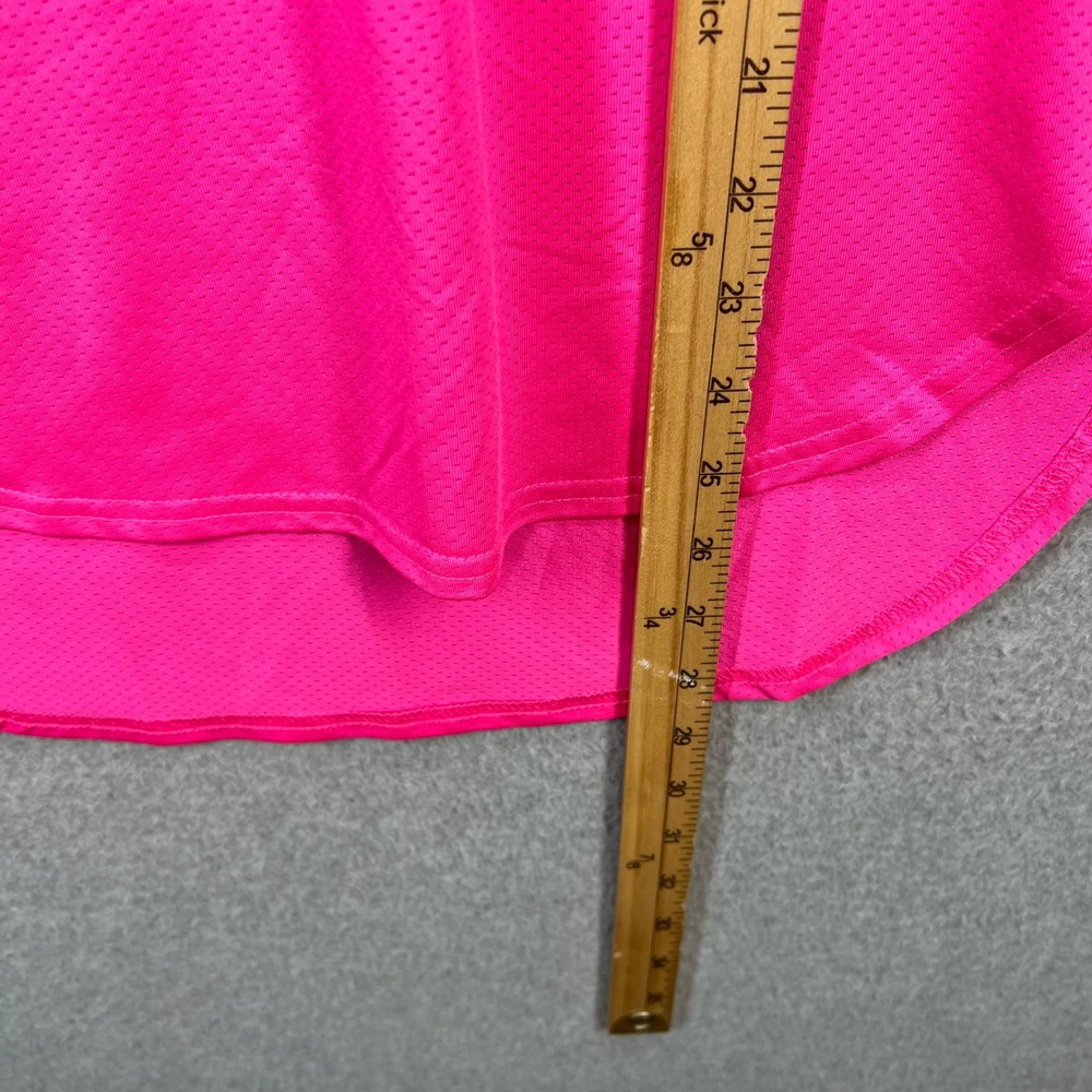 SSYS The Label Womens XS Neon Pink Ruffle Shoulder Mesh Long Sleeve Athletic Top - Picture 6 of 7